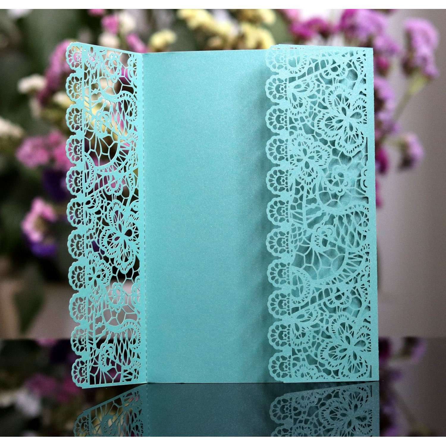 Wholesale Invitation Holder Laser Cut Paper Holiday Greeting Card Latest Wedding Invitation